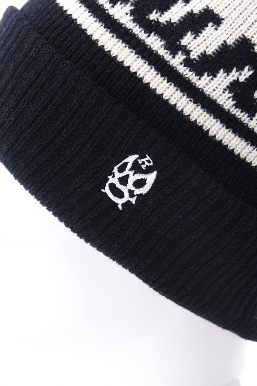 RUSSELUNO - BONBON KNIT CAP / ボンボン ニットキャップ ブラック