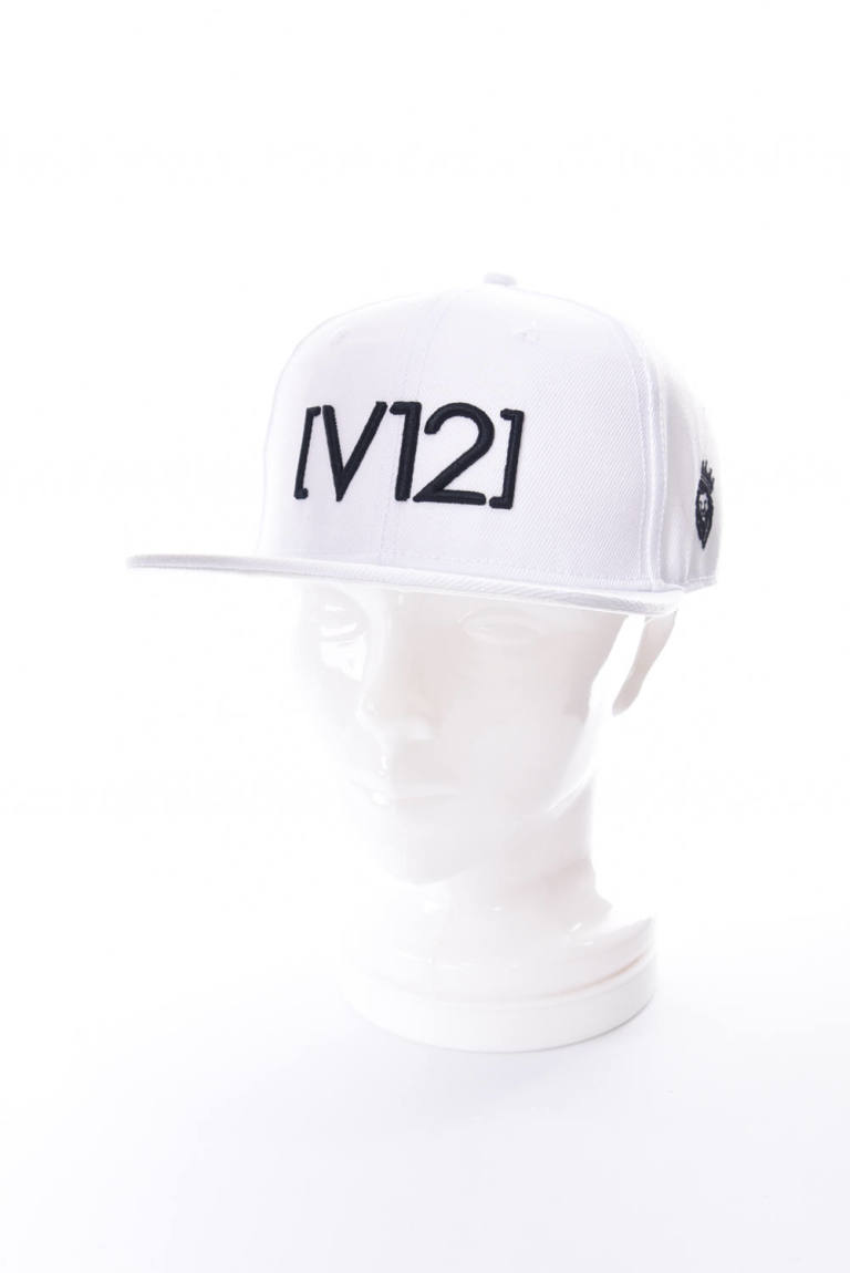 V12 Flat V12 Cap ロゴ刺繍 ベースボールキャップ ホワイト Gossip Golf